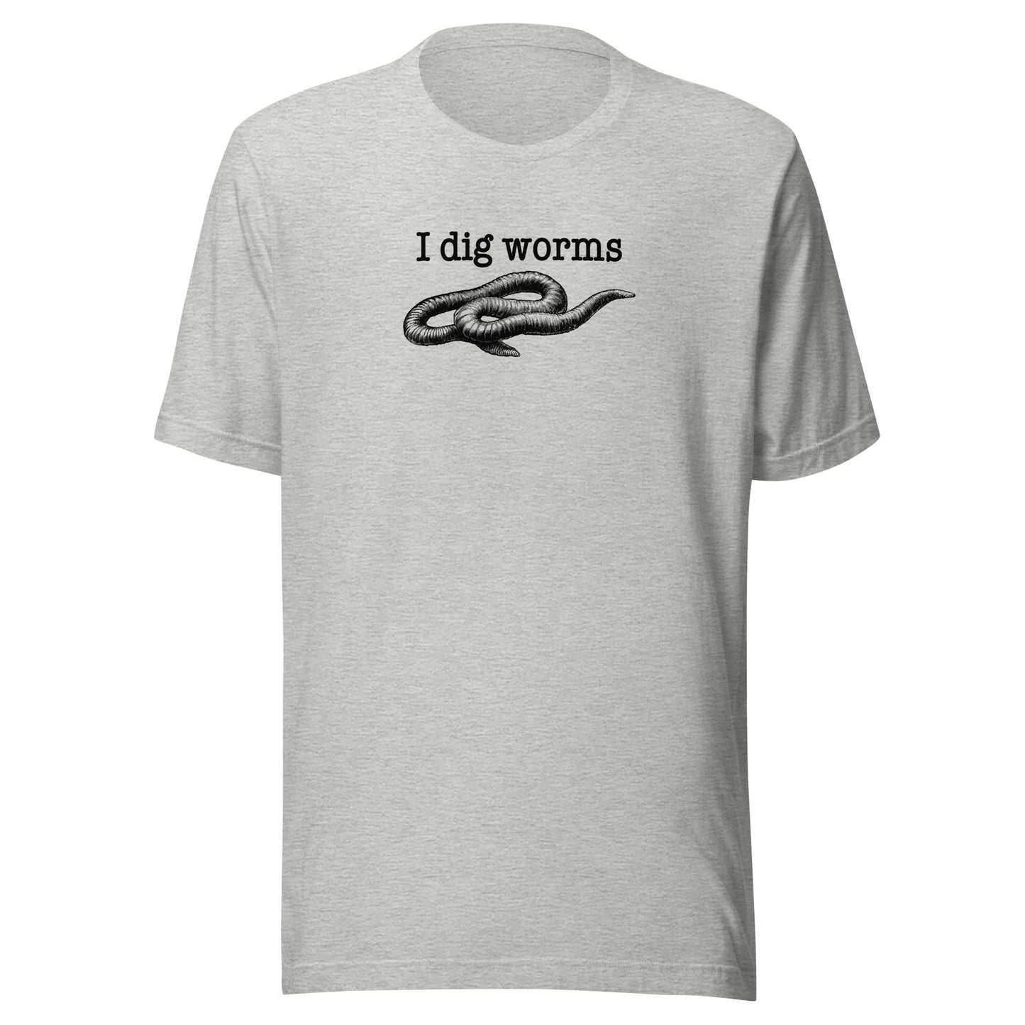 Retro I dig worms Unisex t-shirt