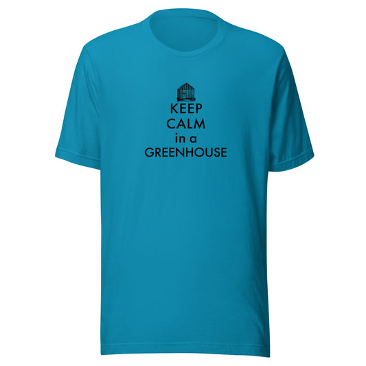 Retro Keep Calm in a Greenhouse Unisex t-shirt