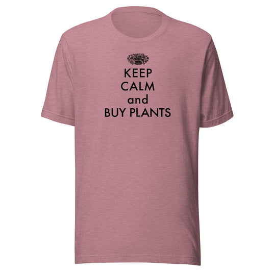 Retro Keep Calm and Buy Plants Unisex t-shirt