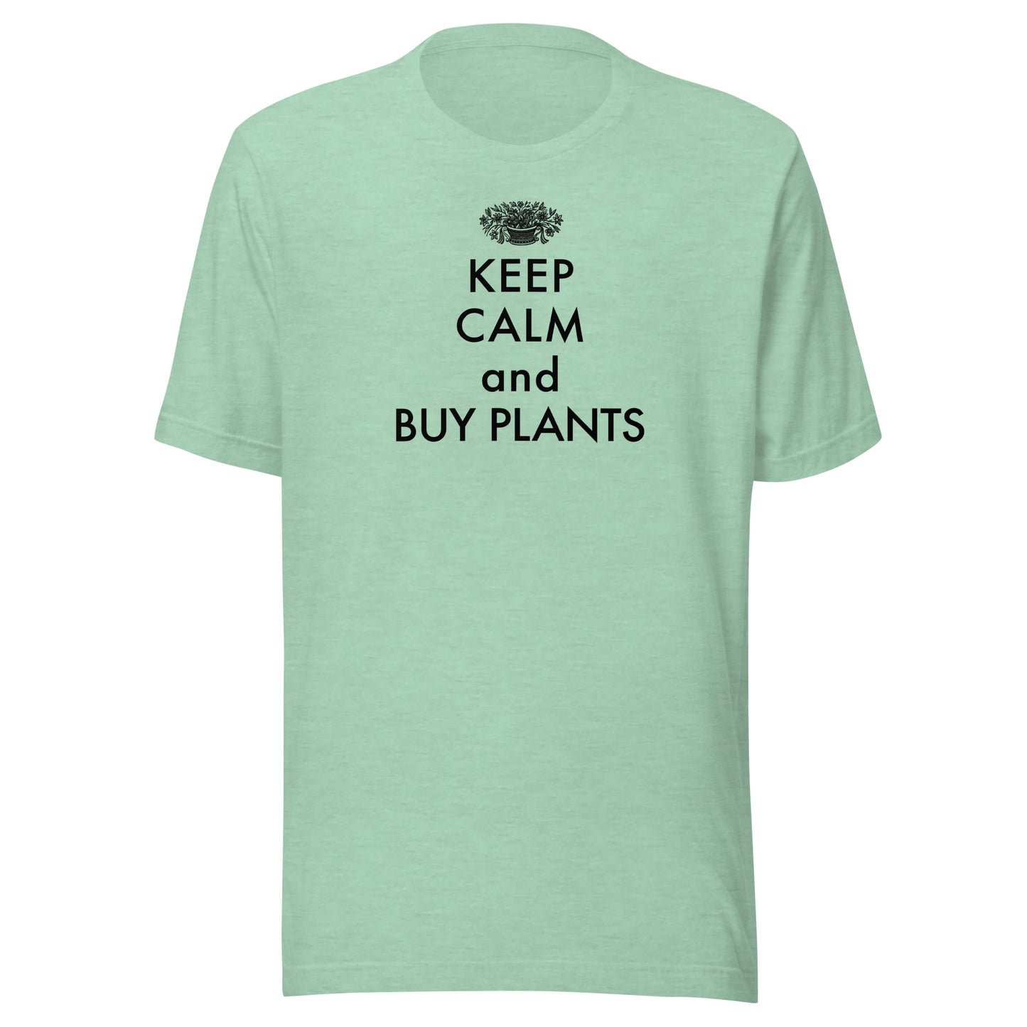Retro Keep Calm and Buy Plants Unisex t-shirt