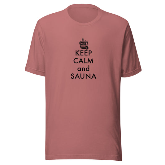 Retro keep Calm and Sauna Unisex t-shirt