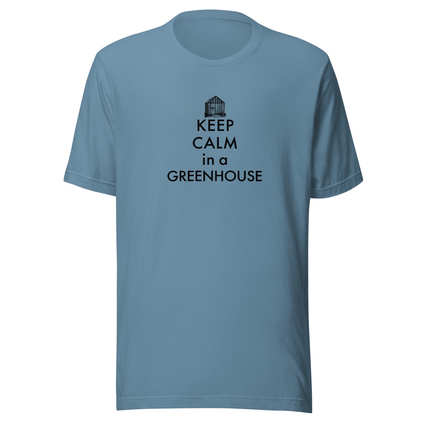 Retro Keep Calm in a Greenhouse Unisex t-shirt