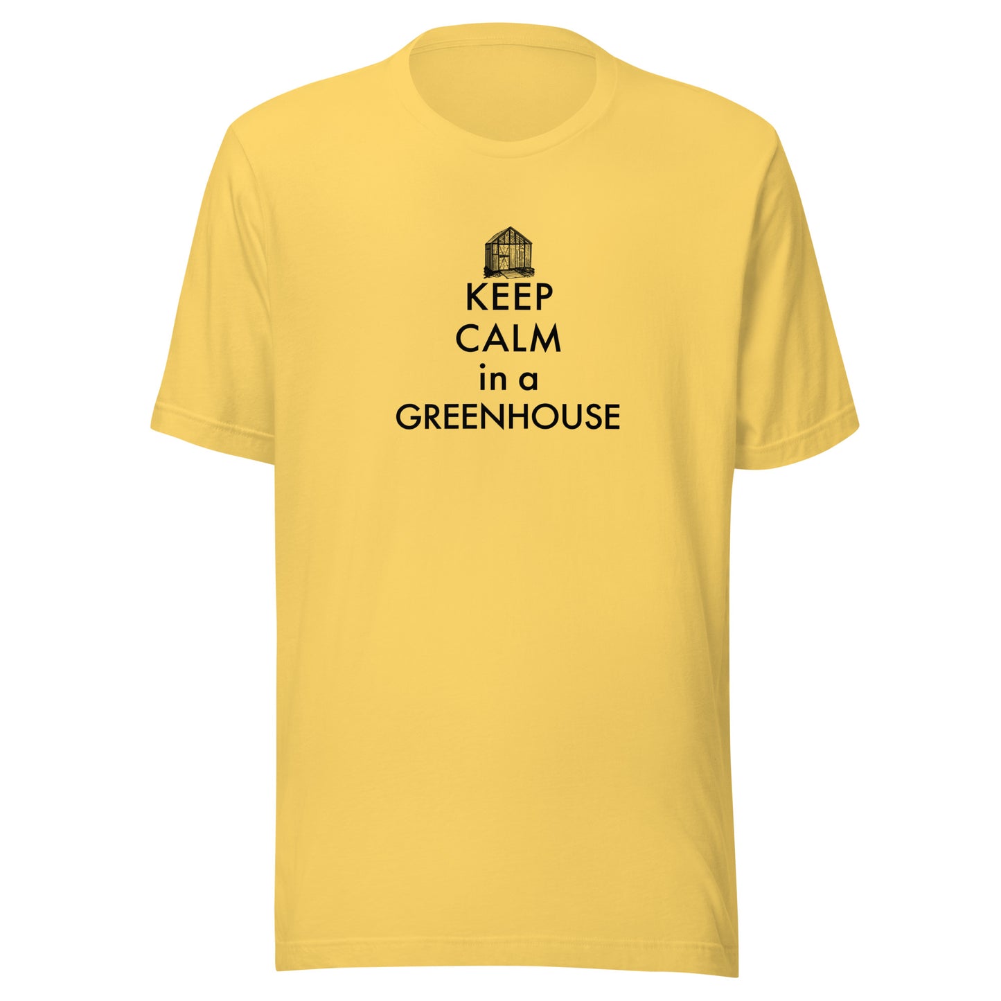 Retro Keep Calm in a Greenhouse Unisex t-shirt